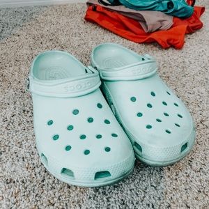 Cotton Candy Blue Crocs